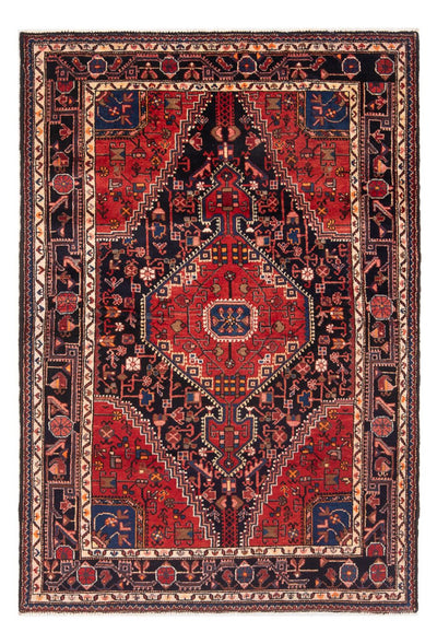 Hamadan Teppich 123x189cm - Perserteppich - dunkelblau
