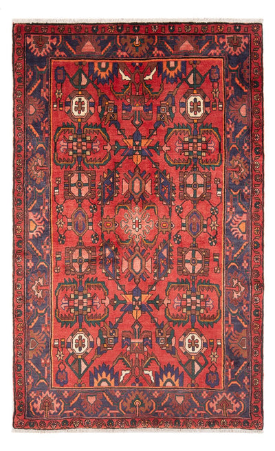 Hamadan Teppich 129x206cm - Perserteppich - rot