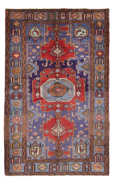 Hamadan Teppich 143x223cm - Perserteppich - blau