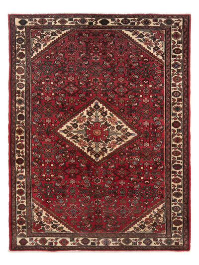 Hosseinabad Teppich 136x194cm - Perserteppich - rot