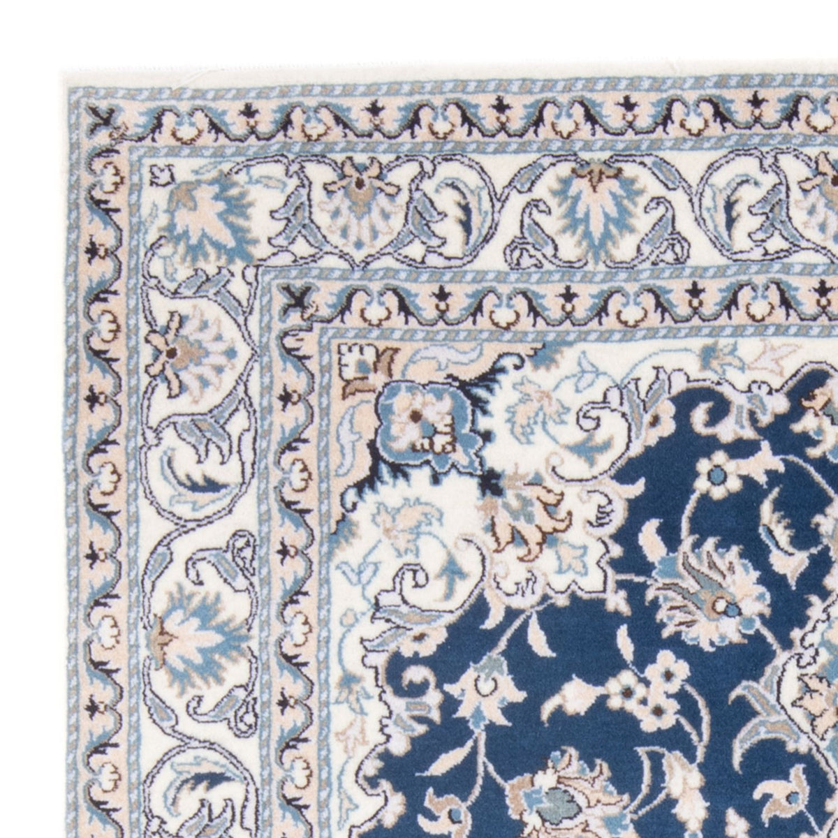 Nain - 9La Tappeto 148x192cm - Tappeto persiano - blu scuro