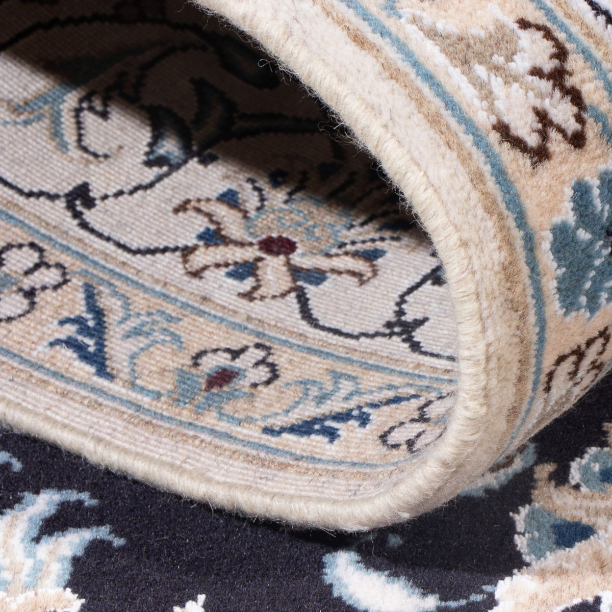 Perserteppich - Nain - Royal - 193 x 143 cm - dunkelblau