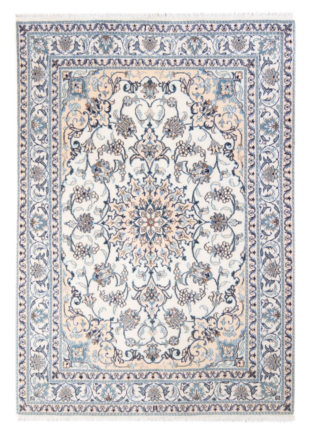Perserteppich - Nain - Royal - 198 x 152 cm - creme