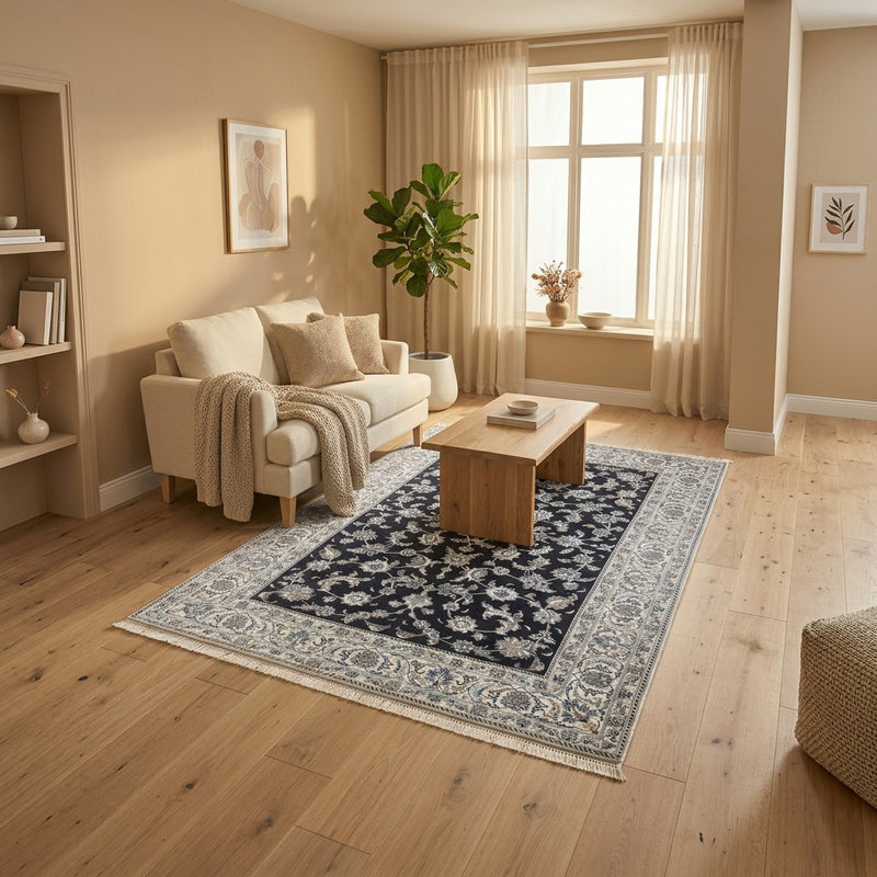 Nain Tapis 191x288cm - Tapis persan - bleu foncé