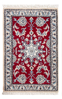 Tapis persan - Nain - Royal - 90 x 60 cm - rouge