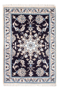 Tapis persan - Nain - Royal - 90 x 60 cm - bleu foncé