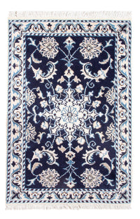 Tapis persan - Nain - Royal - 90 x 60 cm - bleu foncé