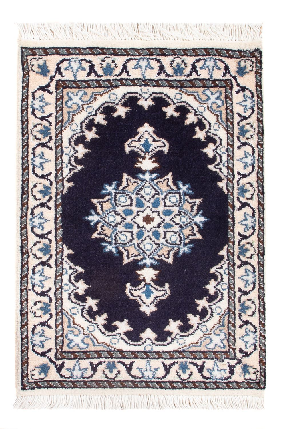 Perserteppich - Nain - Royal - 60 x 40 cm - dunkelblau