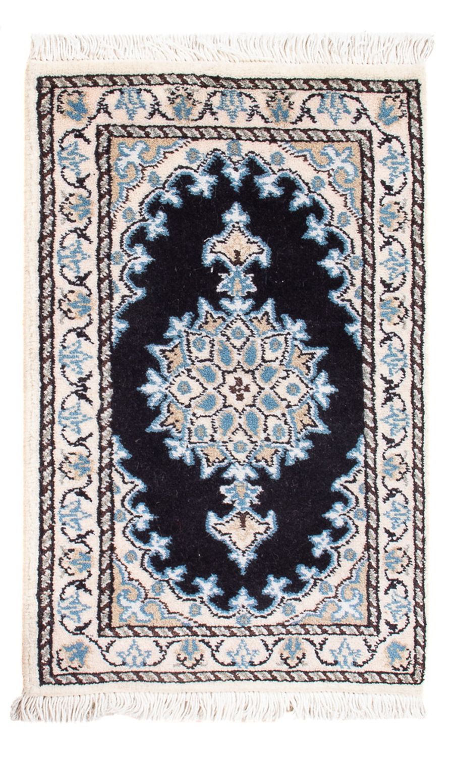 Perserteppich - Nain - Royal - 60 x 40 cm - dunkelblau