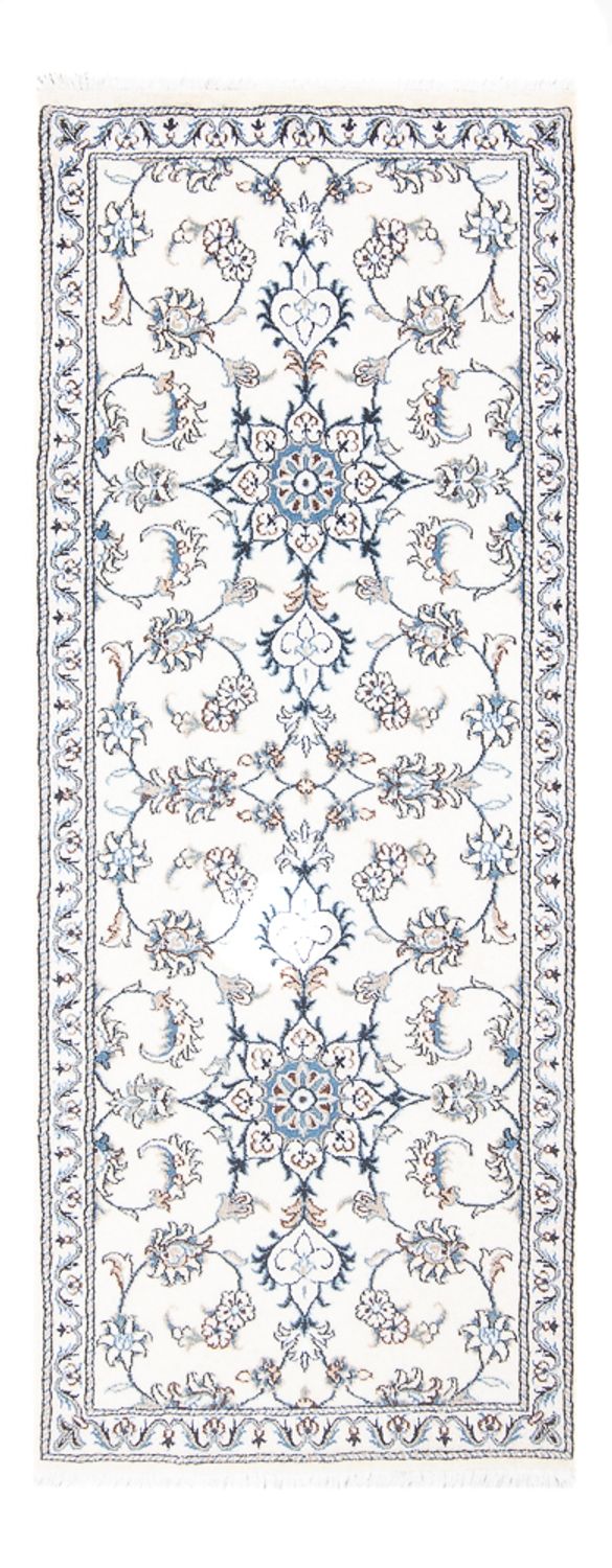Läufer Perser - Nain - 196 x 77 cm - silber