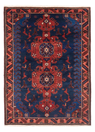 Hamadan Teppich 136x197cm - Perserteppich - blau