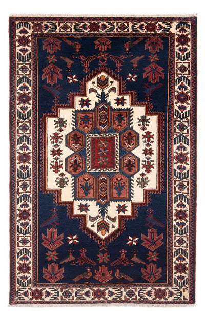 Hamadan Teppich 128x205cm - Perserteppich - dunkelblau