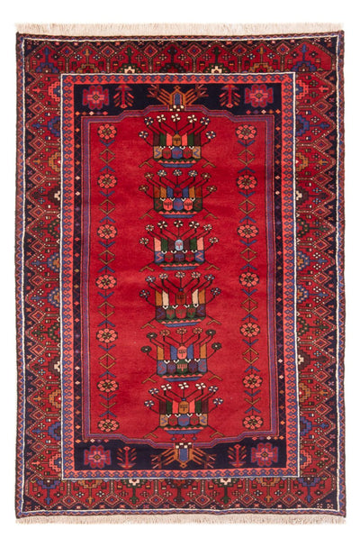 Hamadan Teppich 125x197cm - Perserteppich - rot