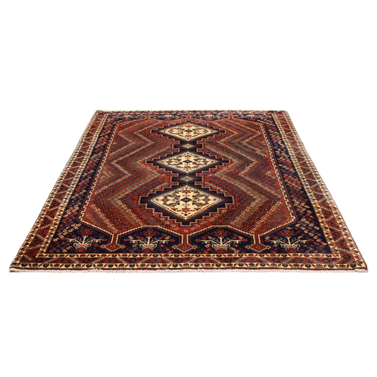 Perserteppich - Nomadic - 208 x 142 cm - rot