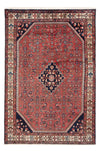 Tappeto Hamadan 140x215cm - Tappeto persiano - rosso - Rettangolo / Rosso / 140 x 215 cm Rettangolo