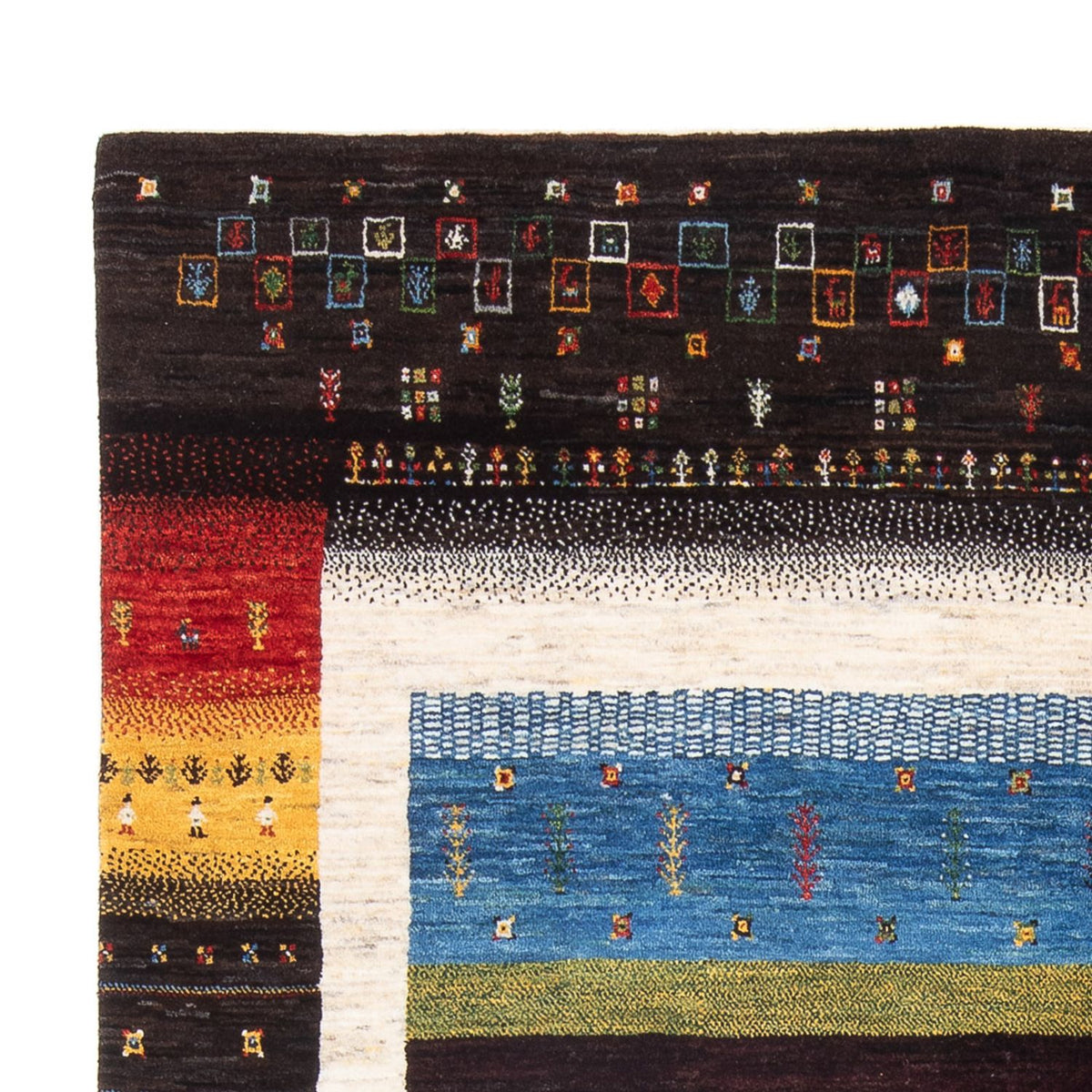 Gabbeh Teppich - Loribaft Perser - 260 x 178 cm - mehrfarbig