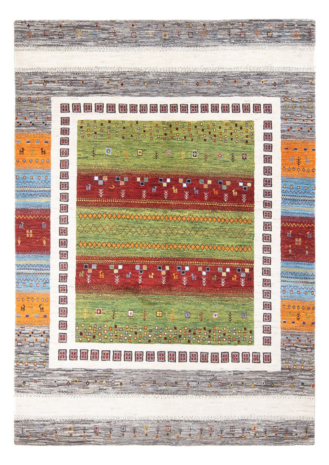 Gabbeh Teppich - Loribaft Perser - 249 x 173 cm - mehrfarbig