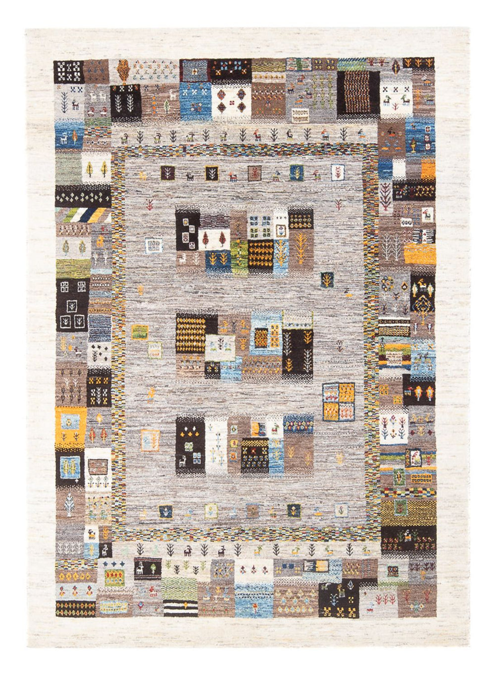 Gabbeh Teppich - Loribaft Perser - 236 x 164 cm - mehrfarbig