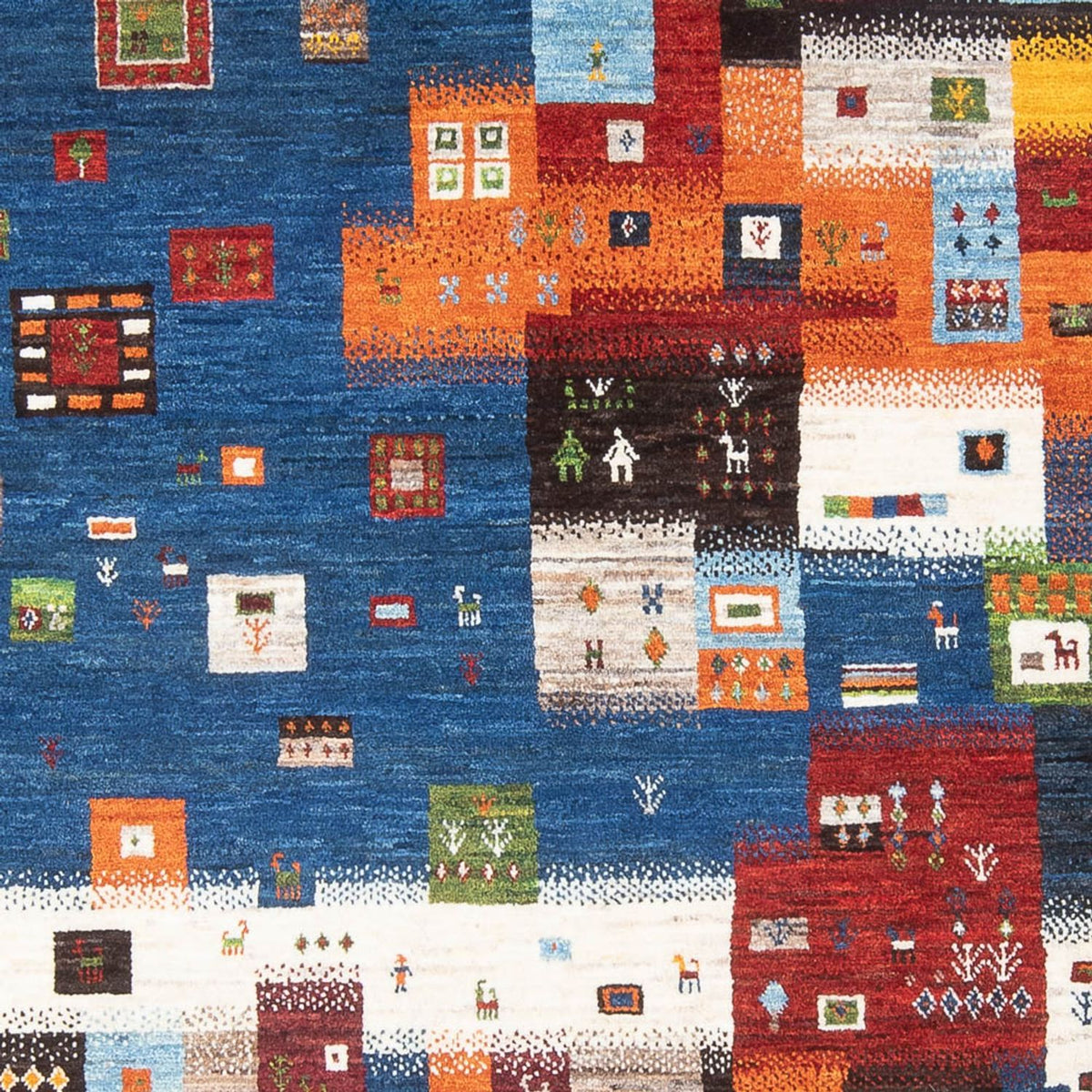 Gabbeh Teppich - Loribaft Perser - 254 x 178 cm - mehrfarbig