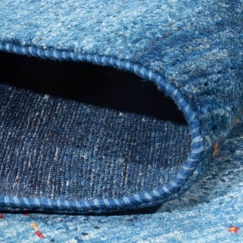 Gabbeh Teppich - Loribaft Perser - 241 x 180 cm - seeblau