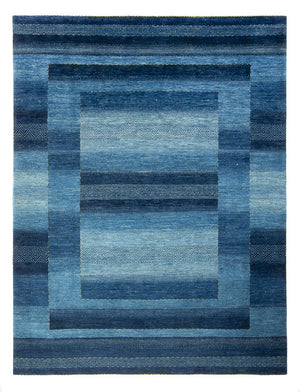 Gabbeh Teppich - Loribaft Perser - 286 x 212 cm - seeblau
