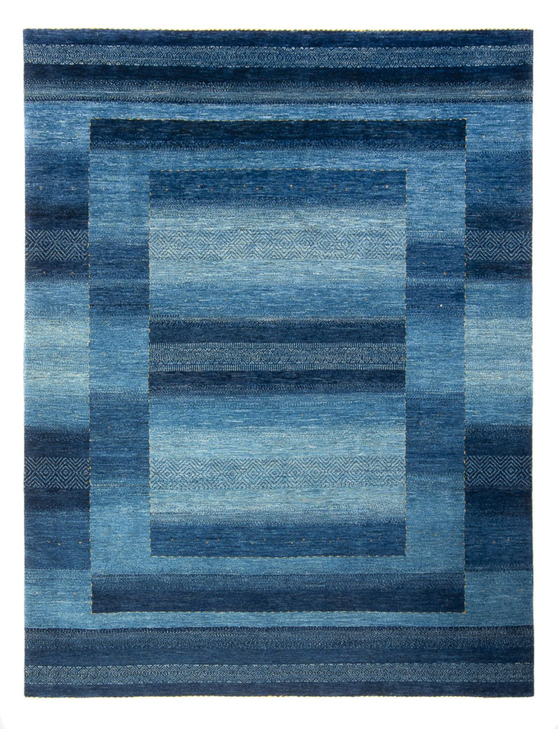 Gabbeh Teppich - Loribaft Perser - 286 x 212 cm - seeblau