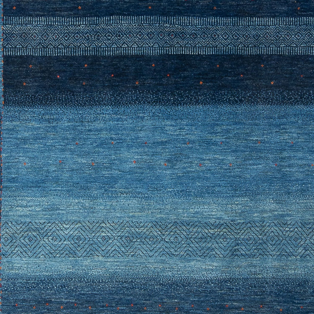 Gabbeh Teppich - Loribaft Perser - 287 x 196 cm - seeblau