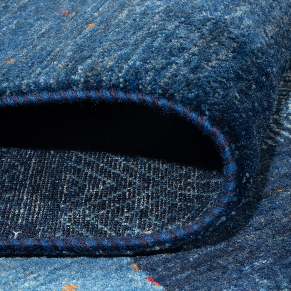 Gabbeh Teppich - Loribaft Perser - 287 x 196 cm - seeblau