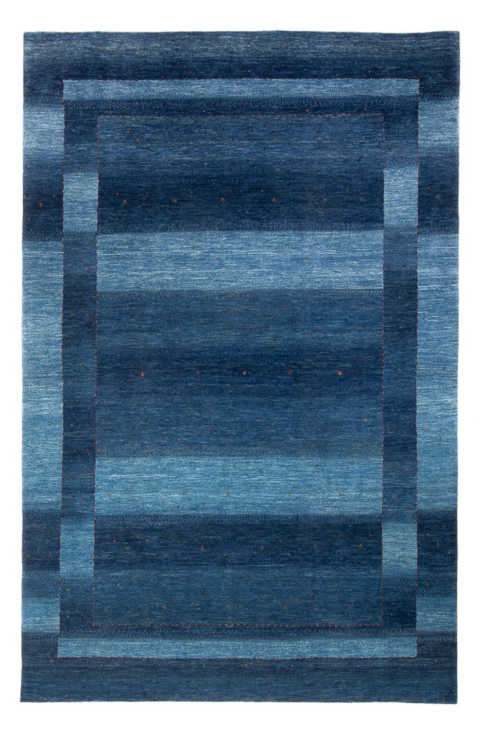 Gabbeh Teppich - Loribaft Perser - 331 x 222 cm - seeblau