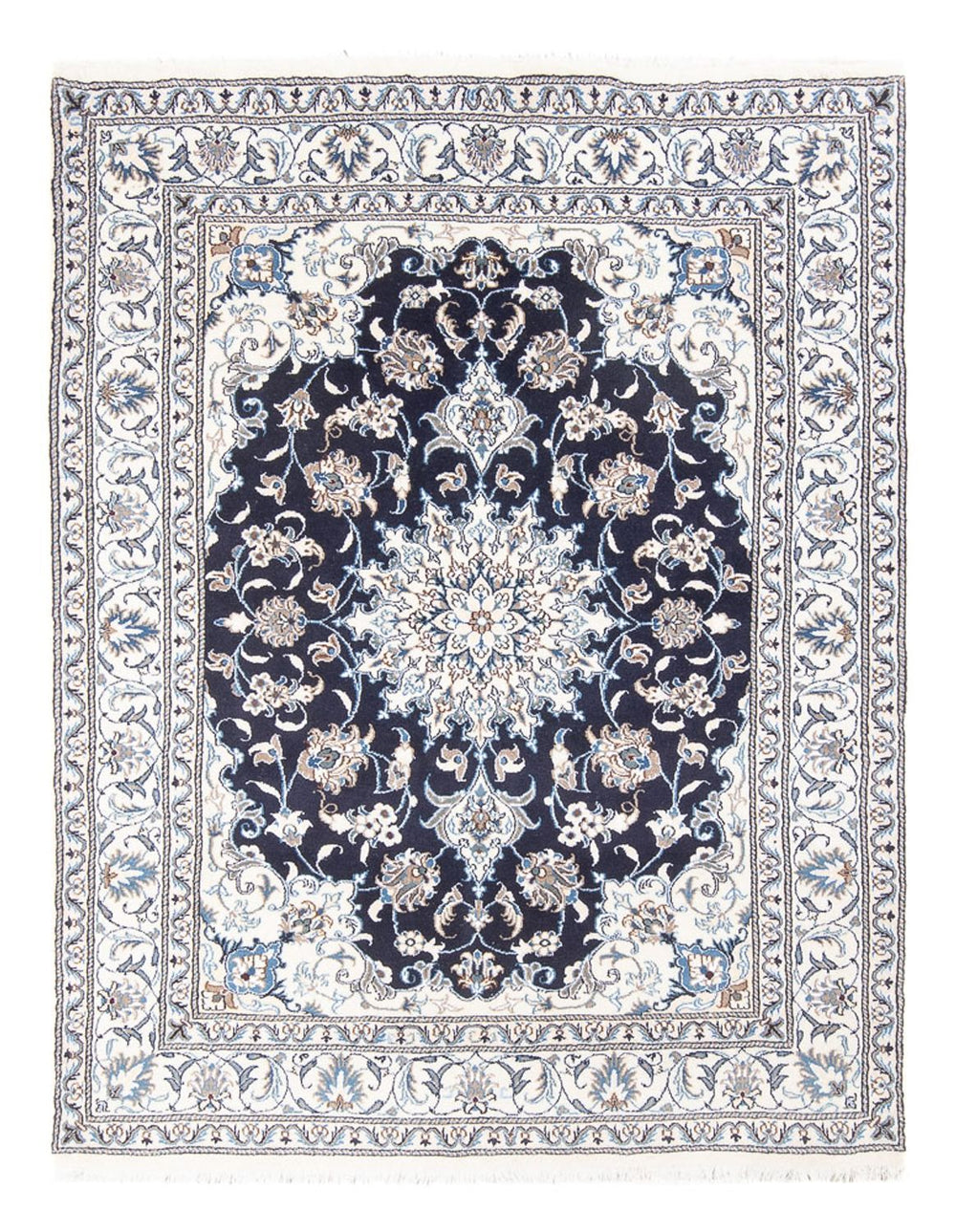 Perserteppich - Nain - Royal - 197 x 151 cm - dunkelblau