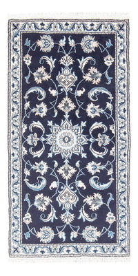 Tapis persan - Nain - 140 x 70 cm - bleu foncé