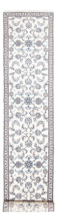 Tapis de couloir Tapis persan - Nain - 392 x 78 cm - crème