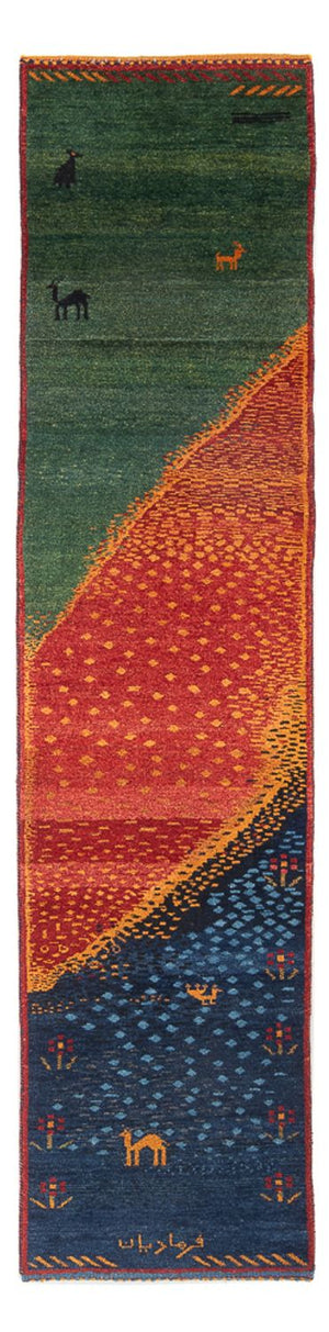 Läufer Gabbeh - Perser - 285 x 68 cm - mehrfarbig