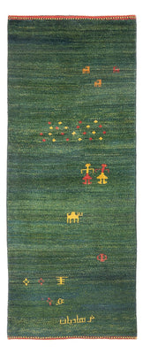 Tapis de couloir Tapis Gabbeh - Persan - 202 x 78 cm - vert