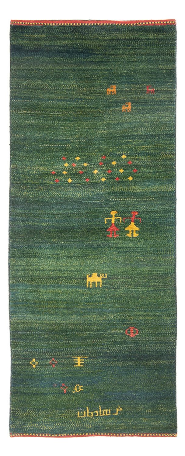 Läufer Gabbeh - Perser - 202 x 78 cm - grün