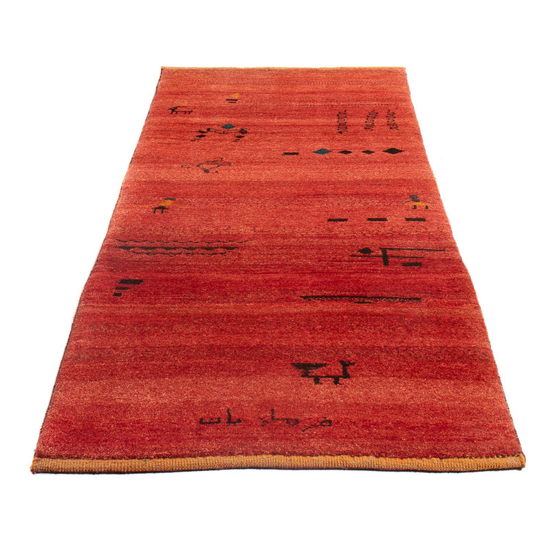 Läufer Gabbeh - Perser - 225 x 83 cm - hellrot