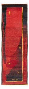 Tapis Gabbeh persan Tapis 73x230cm - Perserteppich Wollteppich - Tapis de couloir / Multicolore / 73 x 230 cm Tapis de couloir