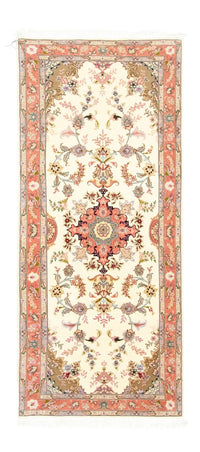 Tapis de couloir Tapis persan - Tabriz - Royal - 199 x 85 cm - beige