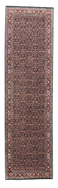 Tapis de couloir Tapis persan - Bidjar - 298 x 84 cm - bleu