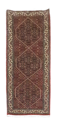 Tapis de couloir Tapis persan - Bidjar - 213 x 78 cm - marron