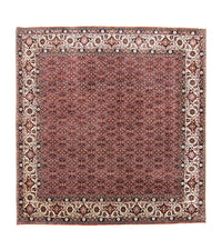 Tapis persan - Bidjar carré  - 210 x 203 cm - rouge