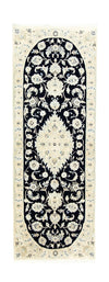 Nain Tapis 70x203cm - Tapis persan - bleu foncé - Tapis de couloir / Bleu foncé / 70 x 203 cm Tapis de couloir