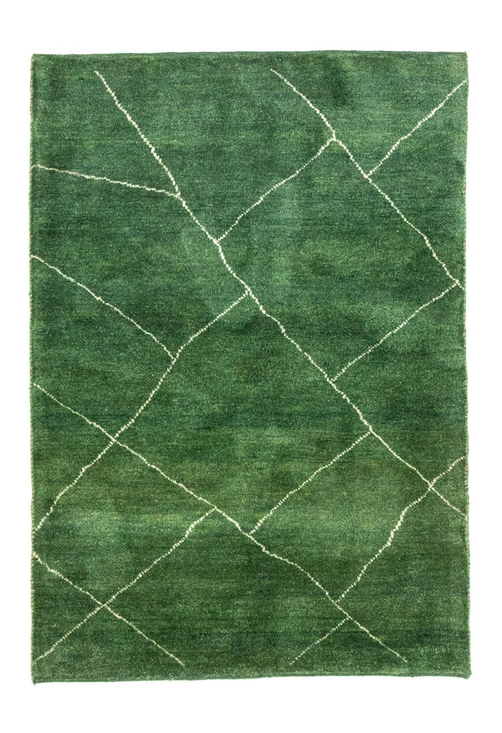 Tapis Gabbeh - Persan - 143 x 100 cm - vert