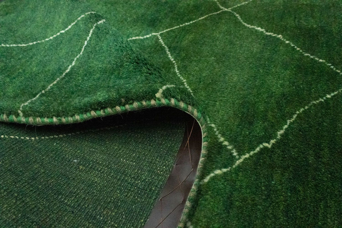 Tapis Gabbeh - Persan - 143 x 100 cm - vert