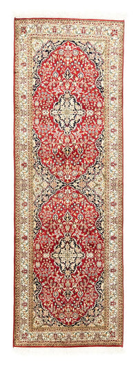 Tapis de couloir Tapis en soie - Soie du Cachemire - 237 x 80 cm - rouge