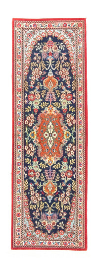 Tapis de couloir Tapis persan - Ghom - 164 x 51 cm - bleu