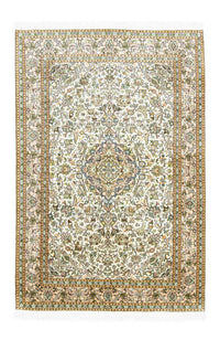 Tappeto di seta - Seta del Kashmir - 183 x 125 cm - beige
