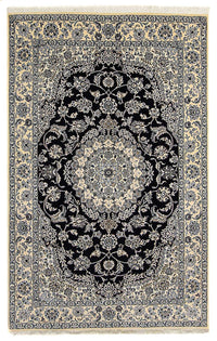 Tapis persan - Nain - Royal - 246 x 154 cm - bleu foncé
