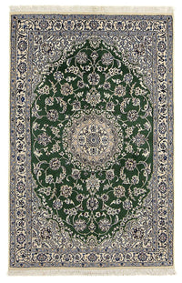 Tapis persan - Nain - Royal - 180 x 115 cm - vert foncé