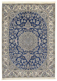 Tapis persan - Nain - Royal - 205 x 150 cm - bleu foncé